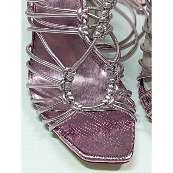 Sam Edelman Women's Lylah Strappy Heel Sandals Lilac Metallic Size 8.5 MSRP $160 - Picture 5 of 11